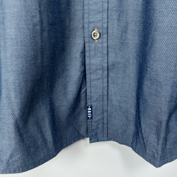 ROWM Navy All Over Print Mens Shirt Sz XL Long Sleeve New With Tags - Picture 6 of 8